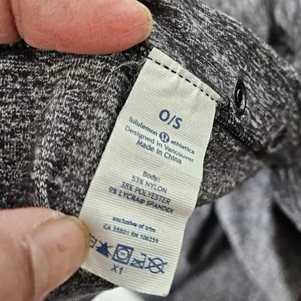 Lululemon Vinyasa Rulu Scarf Wrap Infinity Heathered Grey Reversible Preppy OS